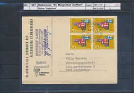 1967 Ballonpost, "St. Margrether Dorffest", Ballon: Vagabund