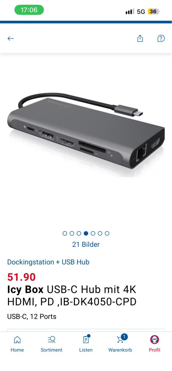 Docking station: Icy Box USB-C Dockingstation IB-DK4050-CPD  – Usato da Aadorf venduto da chris_a01 3