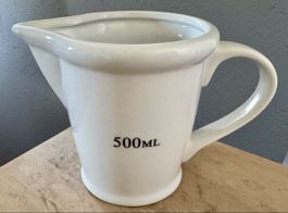 Vintage Messbecher 500 ml (5 dl) Keramik / Porzellan weiss