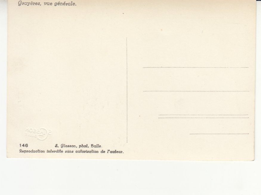 Cartoline postali: Gruyères ca. 1925 – Usato da Bürglen TG venduto da StampGraf 1