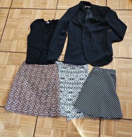 5x Business Chic - elegantes Set Gr. 34 Röcke Blazer Shirt