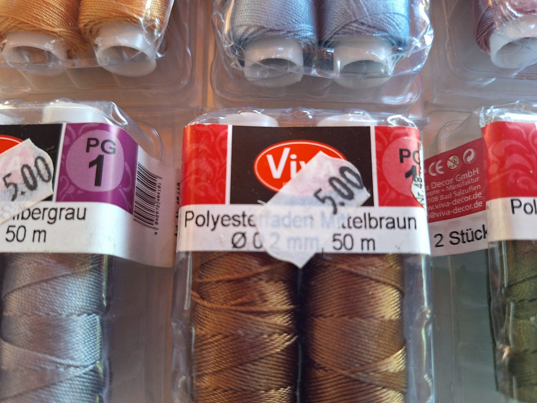 Cordicelle & Fili: 13 PACK VIVA POLYESTERFADEN (26 ROLLEN) – Nuovo e nell'imballaggio originale da Huttwil venduto da Kunterbuntli 4