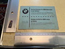 buch, heft, BMW service stationen schweiz, motorrad 1955