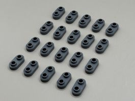 20x Lego Dark Bluish Gray Plate, Round 1 x 2 NEU