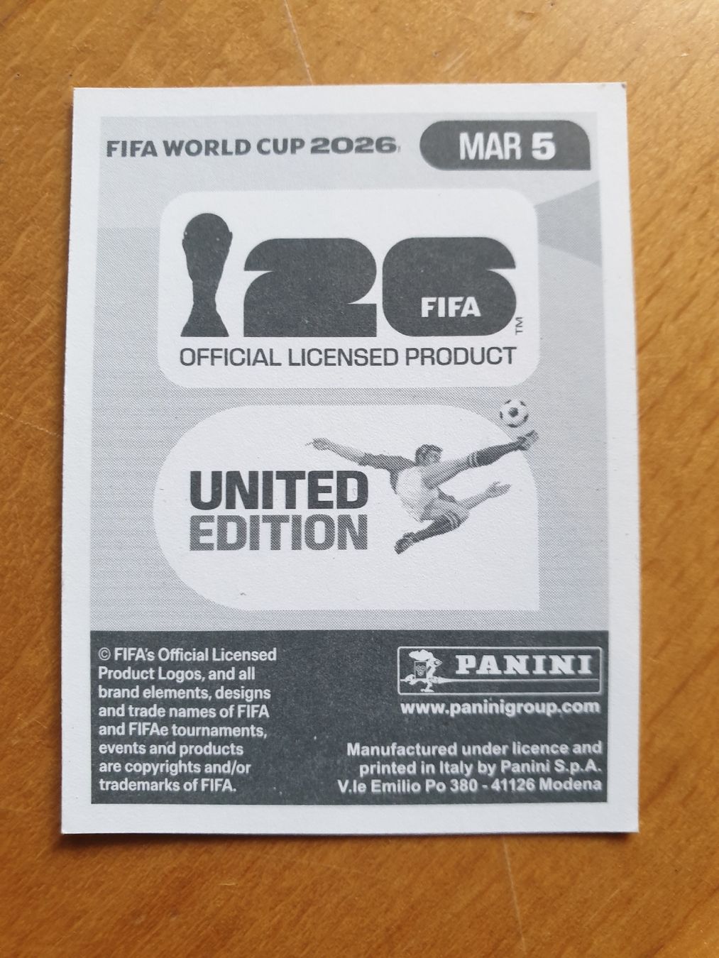Panini Sammelbilder & Trading cards: Panini WM 2026 MAR 5 – Neu (gemäss Beschreibung) aus Einsiedeln von MGXX 1