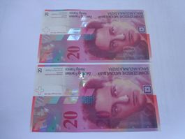 Billet Banque Suisse 2 x 20 Francs 1995 (((Unzirkuliert)))