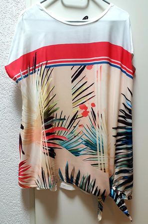 TAIFUN Sommer Print Top mit Palmen-Motiv, Grösse 44