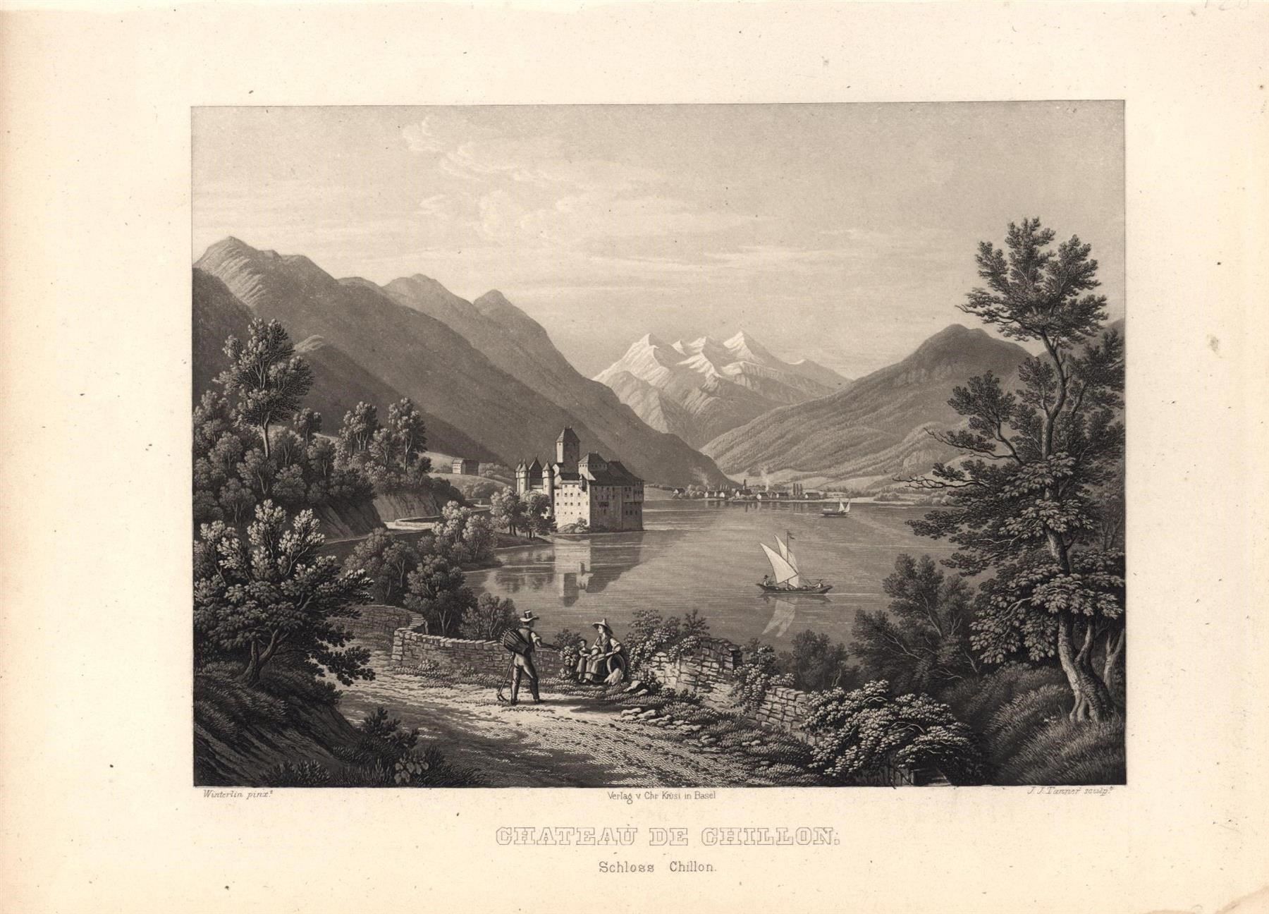 Incisioni: Chillon  Aquatinta von Winterlin – Usato da Rafz venduto da Helvet32