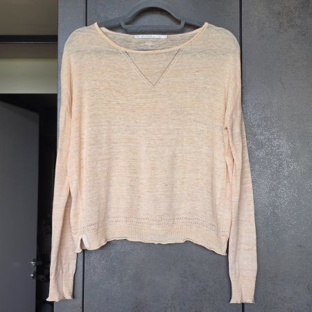 🐸 NILE LEINEN PULLOVER S APRICOT LEINENPULLOVER