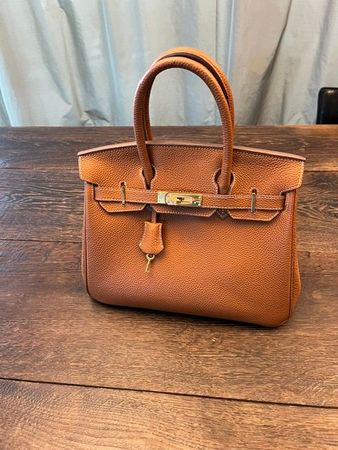 Handtasche, Cognac Leder