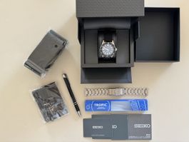 Seiko SPB143 — Brand New, Unworn, Full Kit, on Tropic Rubber