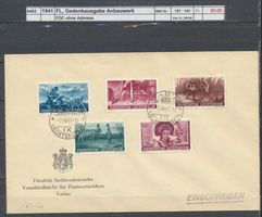 1941 FL, "Gedenkausgabe Anbauwerk", FDC ohne Adresse