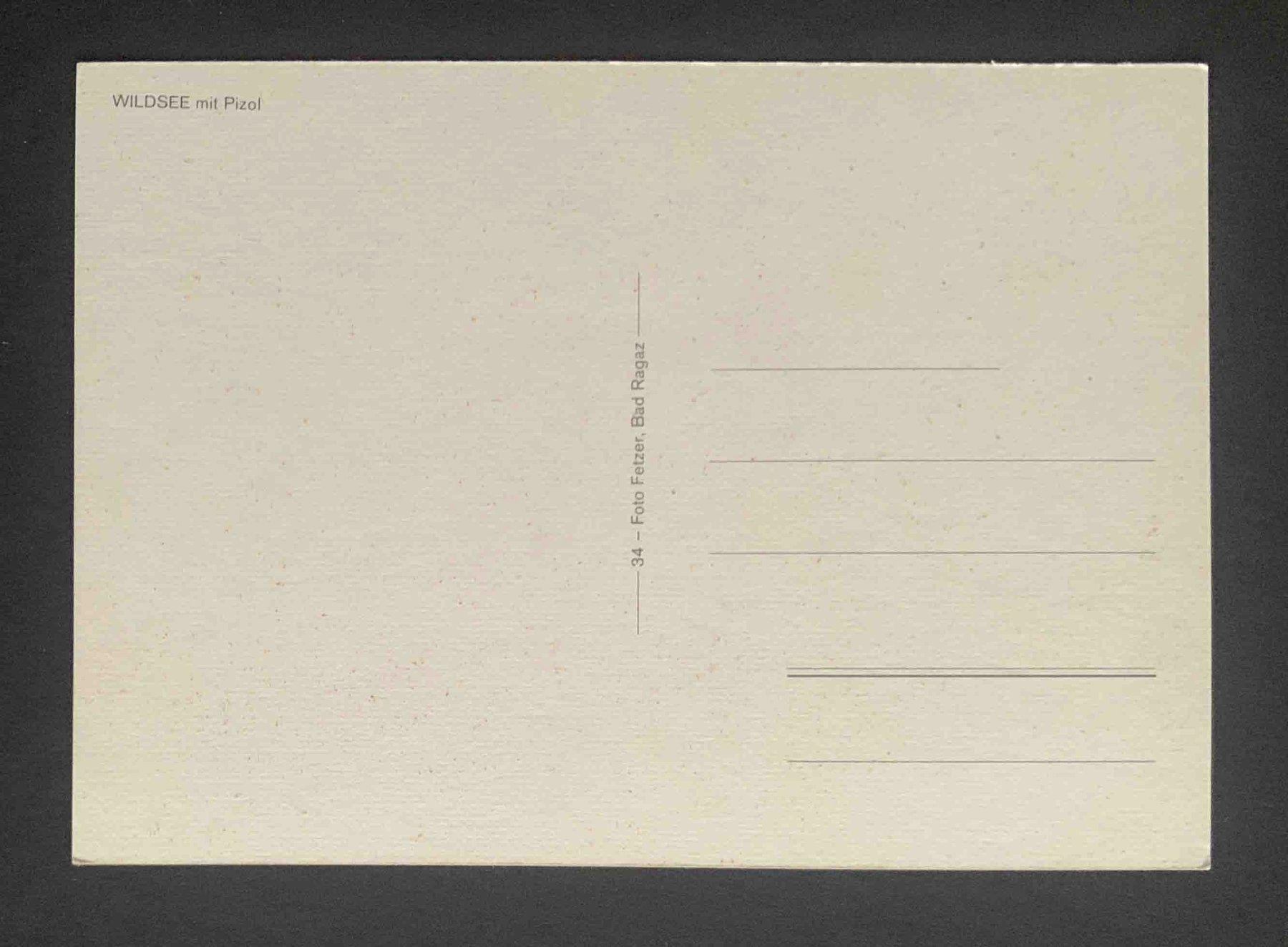 Cartes postales: AK Wildsee mit Pizol ca 1960 – D'occasion à Goldau par artelier1 1