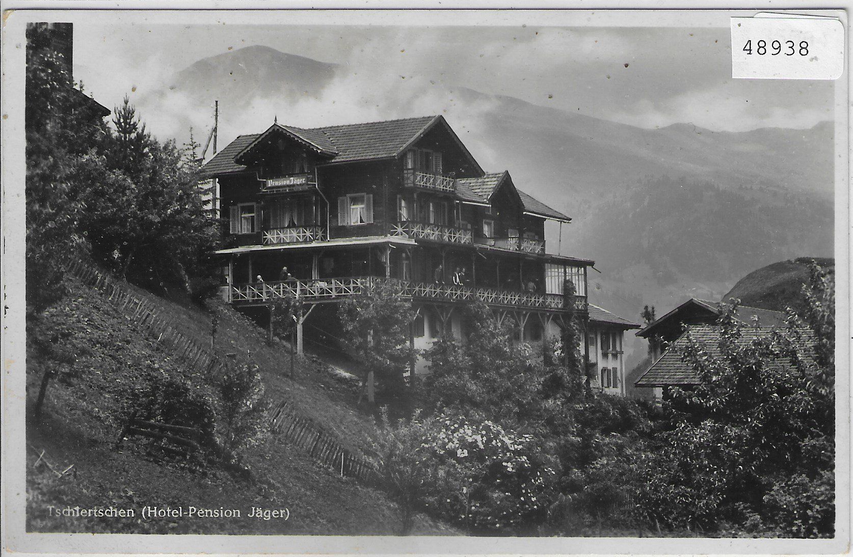 Cartoline postali: Tschiertschen - Hotel-Pension Jäger – Usato da Ettingen venduto da Kartenplanet