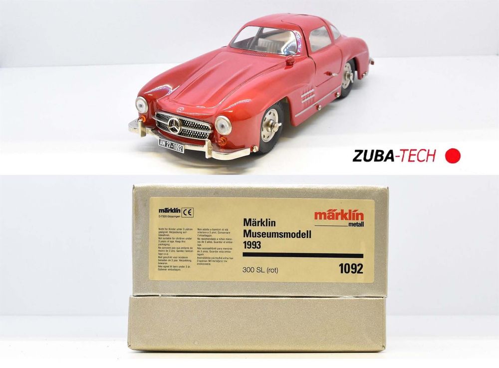 Jouet en tôle chromée Marklin 1092 Mercedes 300 SL