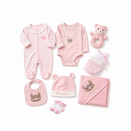 NEU Baby Erstausstattung 8-teilliges Set 100% Baumwolle|0-3M