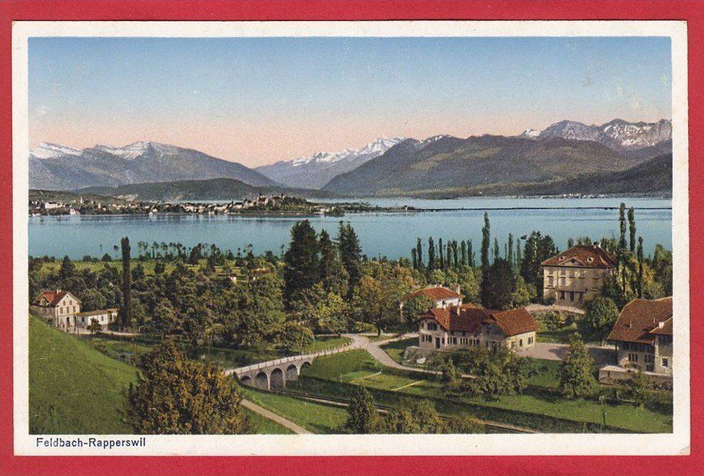 Cartoline postali: FELDBACH - RAPPERSWIL – Usato da Grüningen venduto da Kartenlaube