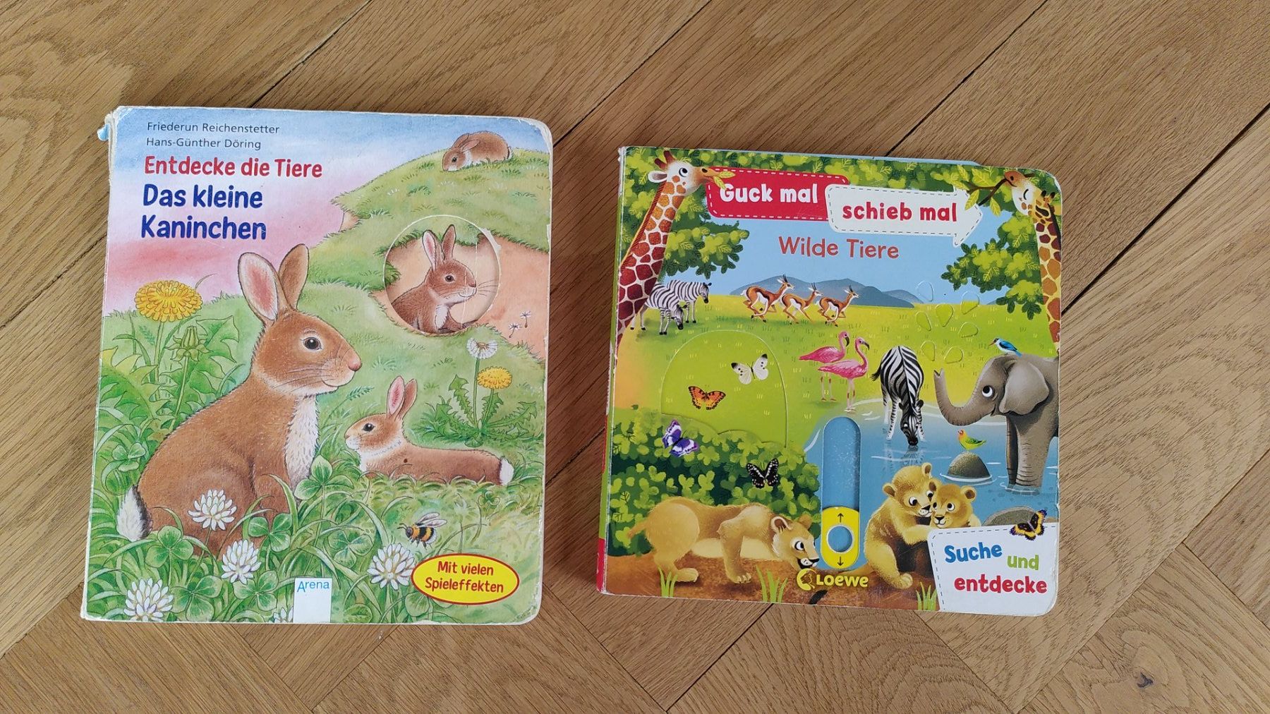 Bücher: 2 Kinderbücher mit Schiebern – Gebraucht aus Zürich von Weluma