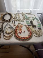 Schmuck Konvolut Halsketten Armband Ohrringe Jade und Jasper