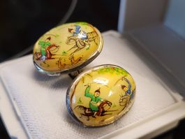 Boutons de manchette vintage "Persian Art" 1960er.