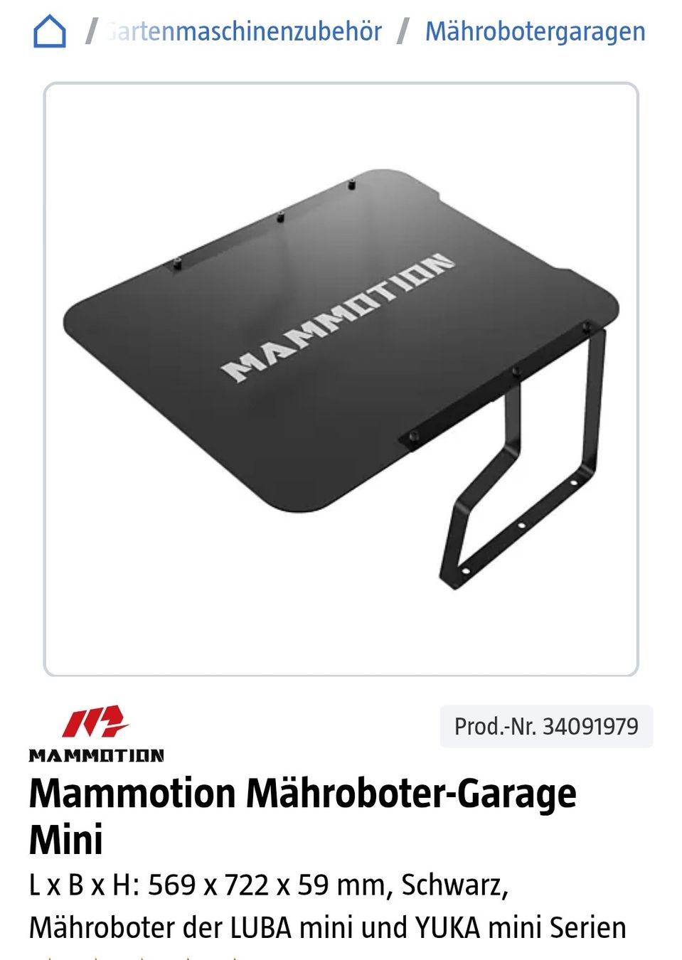 Mammotion Tondeuses à gazon: Mammotion Roboter Garage – Neuf avec emballage d'origine à hauptwil par Eugen10
