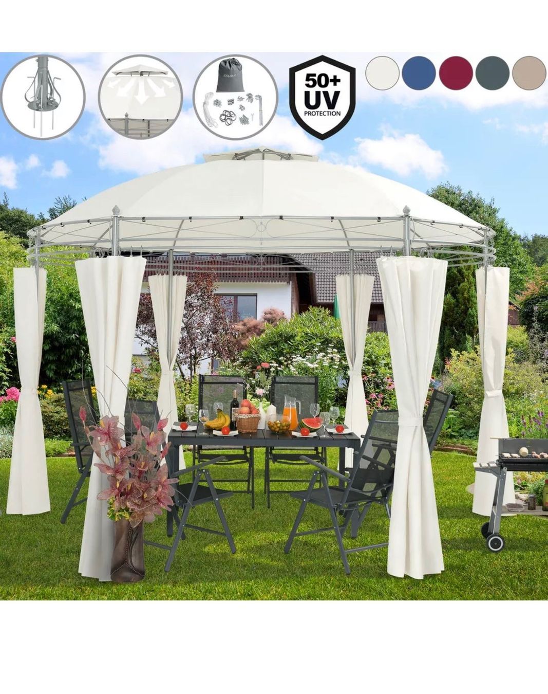 Zelte & Pavillons: Pavillon Gartenzelt Gartenpavillon Ø 350 – Neu und originalverpackt aus Amriswil von JaJa-Express 1