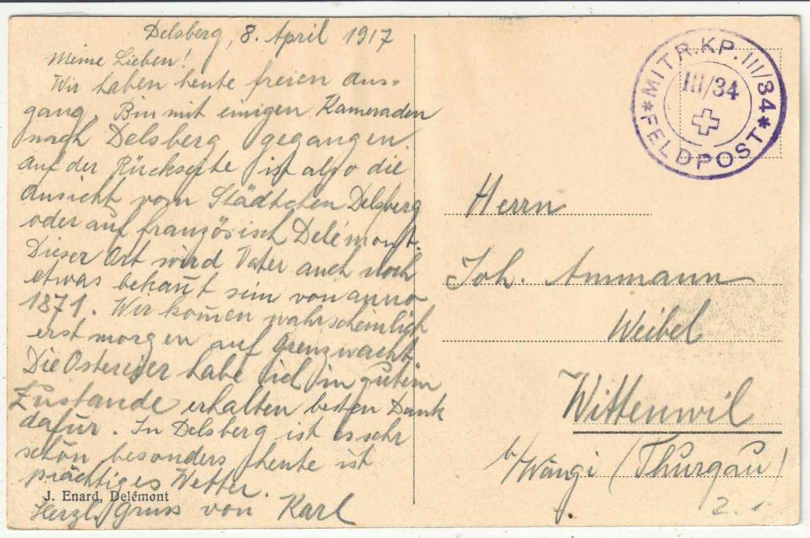 Cartoline postali: Delemont - Vue generale – Difettoso da Ettingen venduto da Kartenplanet 1