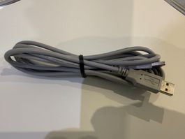 High Speed Kabel USB-A auf USB-A Stecker, 2.5m, grau, NEU
