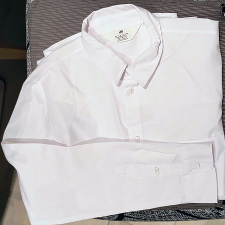 Jungenhemd Gr. 164 / H&M Weiss Langarm Klassisch Elegant