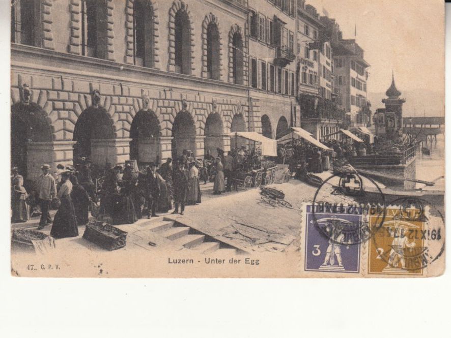 Ansichtskarten: Luzern unter der Egg 1912 mit ST Ambulant – Gebraucht aus Bürglen TG von StampGraf
