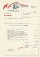 Alte Rechnung Blumenfabrik Vogt Niederlenz 1947
