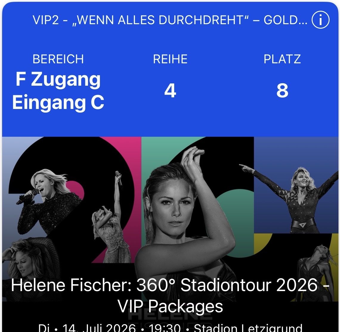 Biglietti: Helene Fischer 14.07 VIP 2 Karten – Nuovo e nell'imballaggio originale da Diessenhofen venduto da deu_5fnl 1