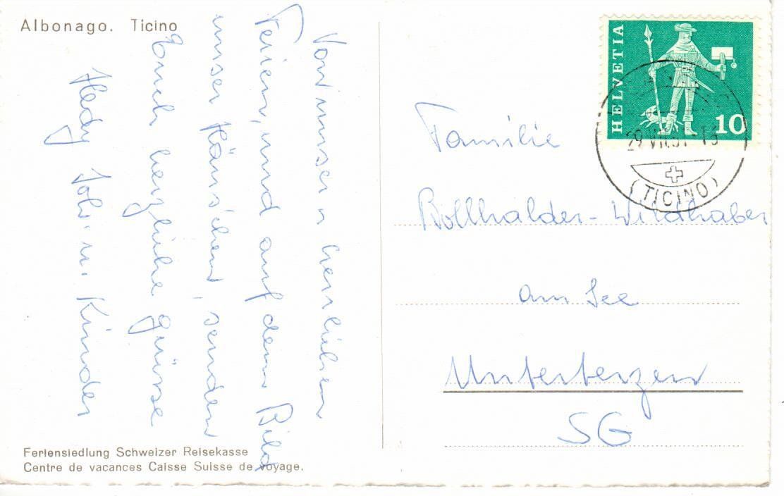 Cartoline postali: Albonago – Usato da Wolhusen venduto da Curver9 1