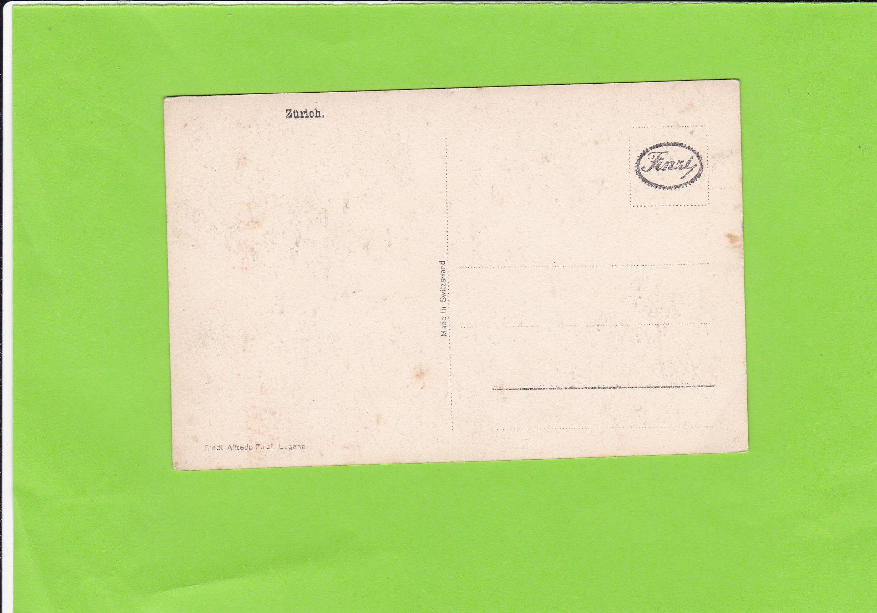 Cartoline postali: Zürich – Usato da St. Peterzell venduto da neckertal 1