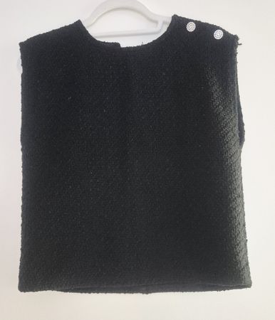 Gilet noir élégant avec détails ✨ Taille 34/36 comme neuf