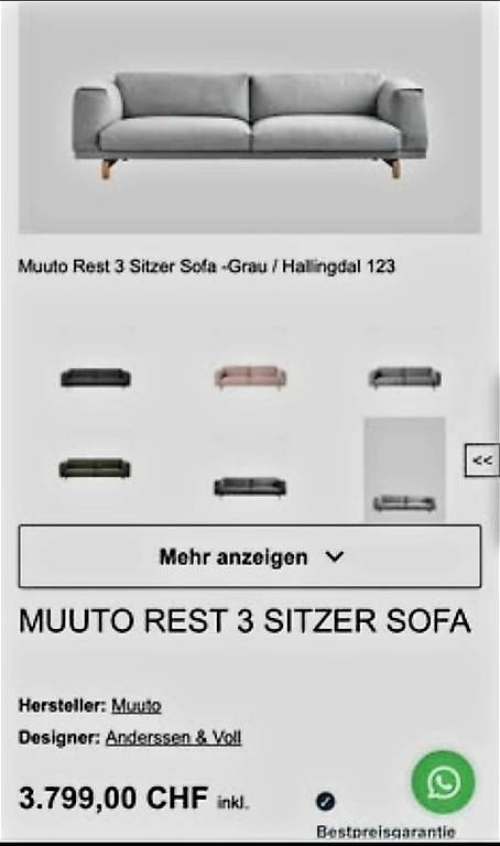 Sofas: Muuto Rest 3-Sitzer Sofa – Gebraucht aus Mettmenstetten von -Zindel- 1
