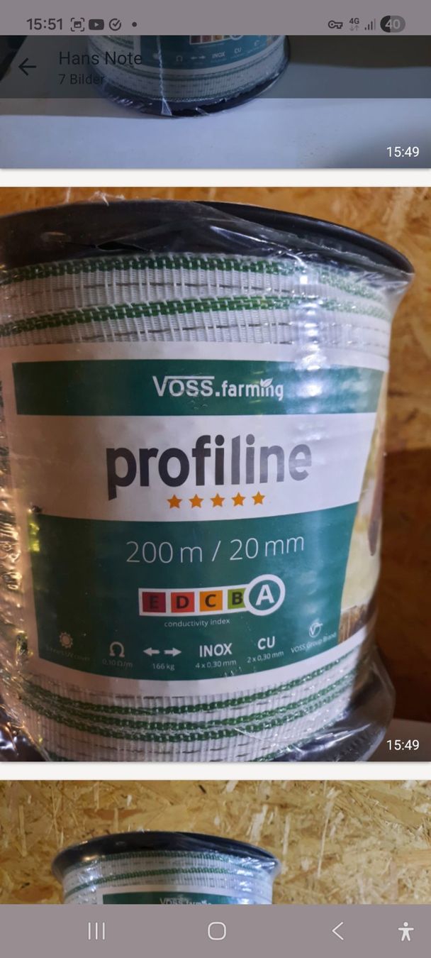 Sonstige Stalleinrichtungen: Weidezaunband Profiline – Neu und originalverpackt aus Charmey (Gruyère) von Balinea 1