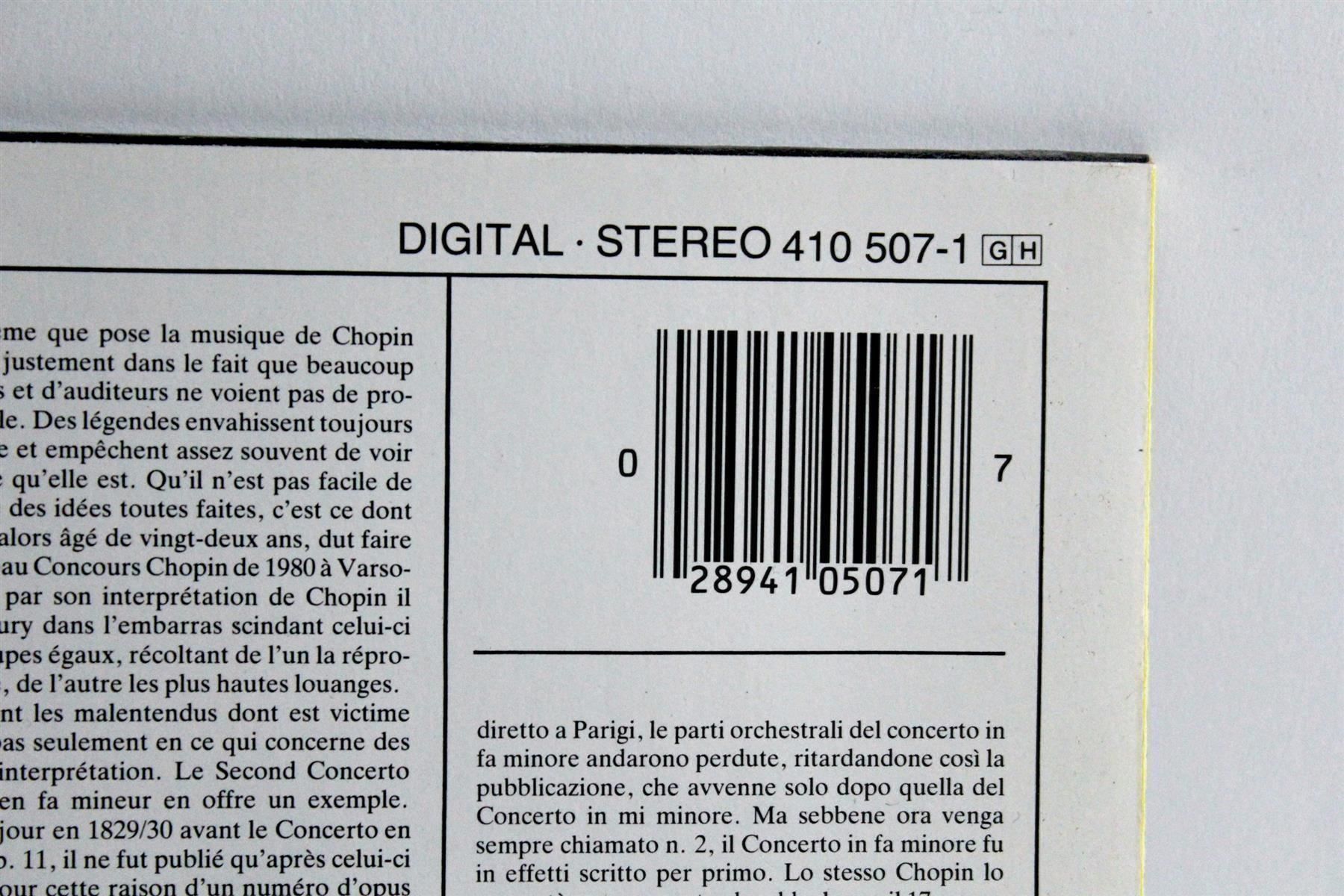 CD: FREDERIC CHOPIN: Klavierkonzerte No. 2 – Usato da Bern venduto da kultiges 2