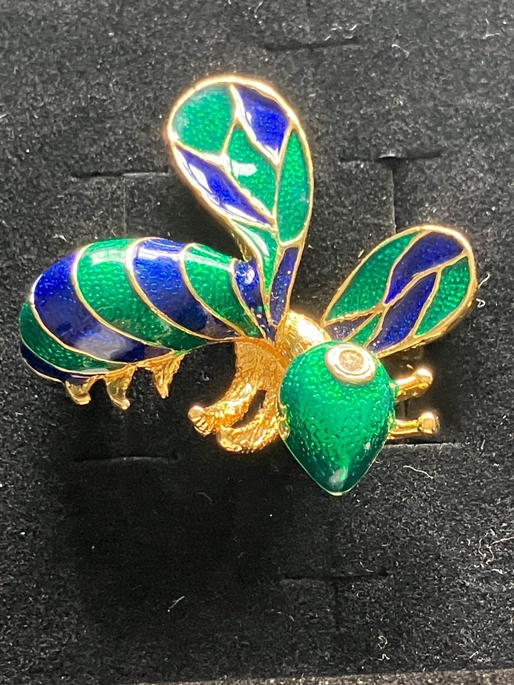 Broschen & Nadeln: Broche abeille vintage, émail, doré, strass – Gebraucht aus Peseux von Cresus27 1