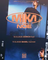 2x Mika Noè Konzert Karten 10.12. Zürich