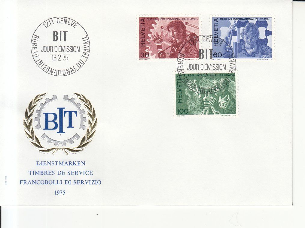 Alle Briefmarken: SBK D lV 106 - 108 FDC – Gebraucht aus Bürglen TG von StampGraf