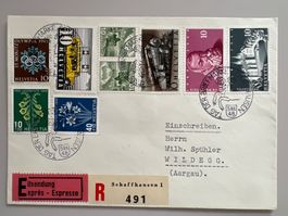 1948 Tag der Briefmarken Express. Brief  Mischfrankatur