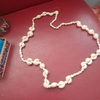 Halskette Muscheln naturfarben handgefertigt Zustand gut