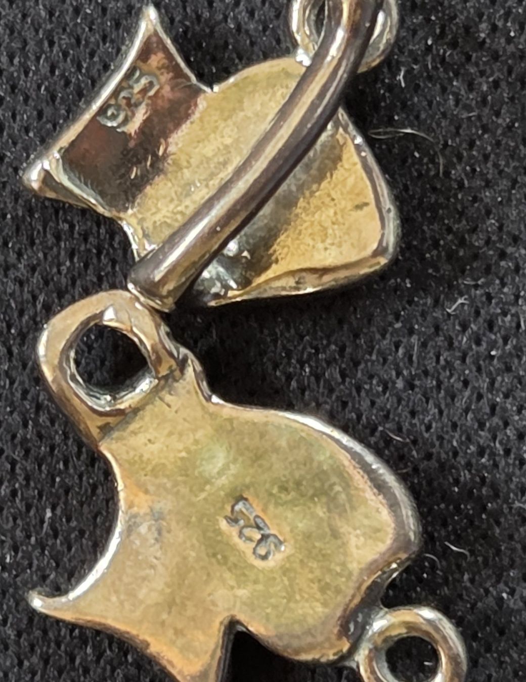 Ciondoli: Silber 925  Argent 2x Mini Anhänger 2x Petits Pendentifs – Usato da Tavannes venduto da Cire 1