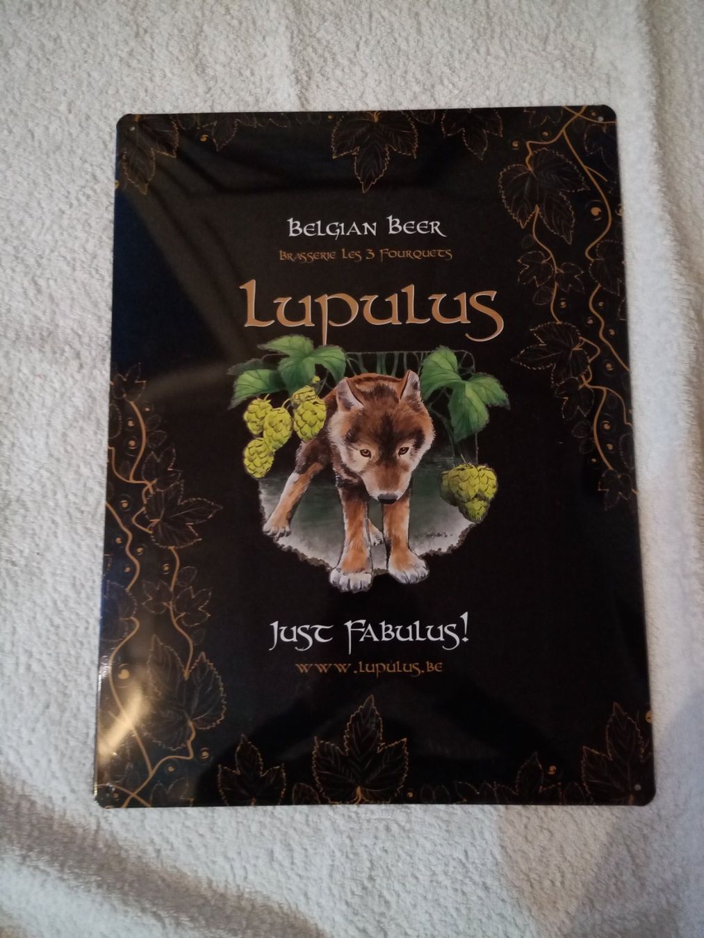 Schilder: Blechschild Lupulus Belgian Beer – Gebraucht aus Oberegg von A-Z.Handel.Loehrer