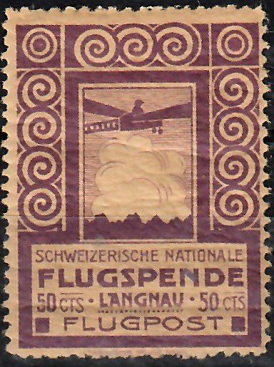 Tutti i francobolli: Flugpost-Vorläufer Langnau, Nr. VI, * – Usato da Adliswil venduto da Micoculier