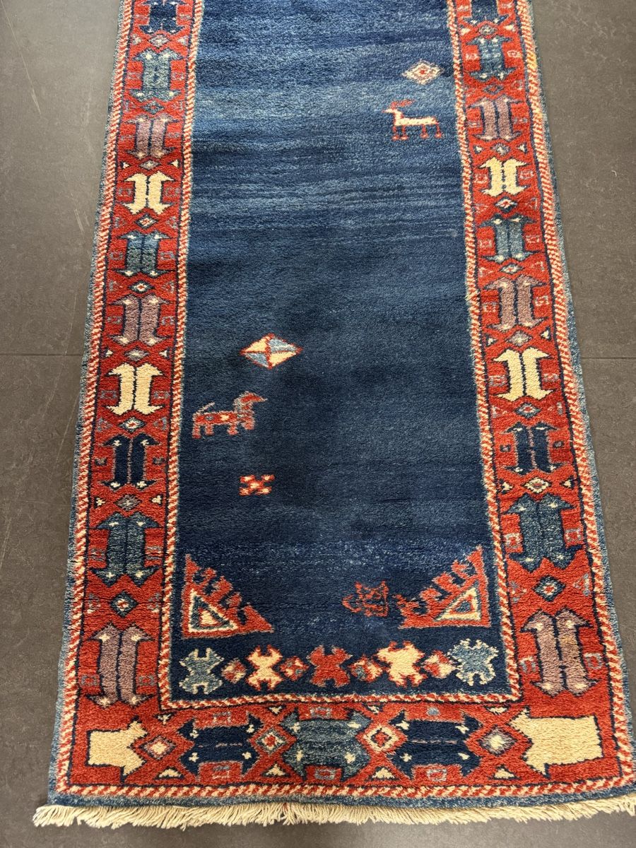 Tappeti: Blauer Gabbeh Läufer  – Nuovo (secondo la descrizione) da Liestal venduto da galerie_nategh 2