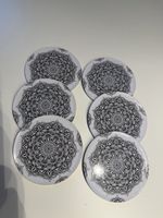 6 Glasuntersetzer 9 cm