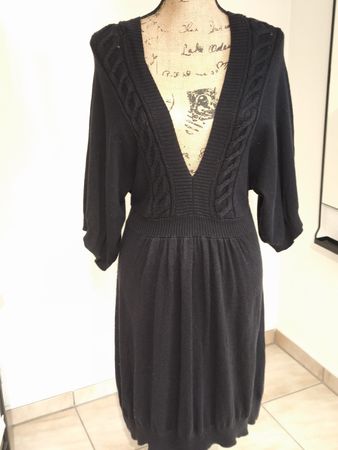 Strick Kleid schwarz Grösse S