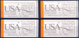 USA ATM 1 alle 4 Orts-ATM postfrisch